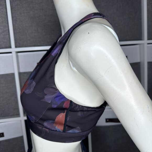 Athleta Ultimate Ease Bra Night Bloom Black Floral - Picture 4 of 12